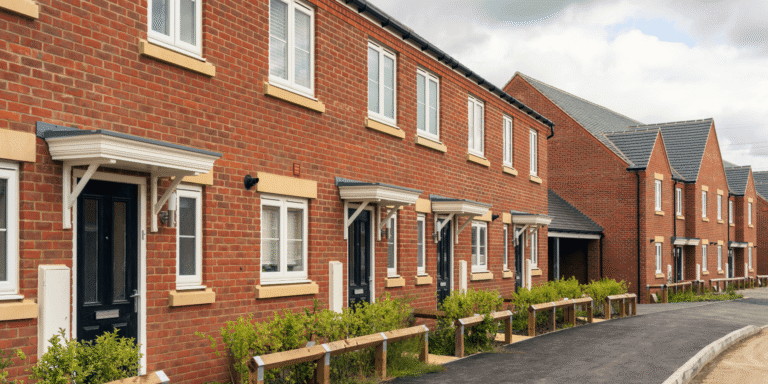 New build housing estate UK
